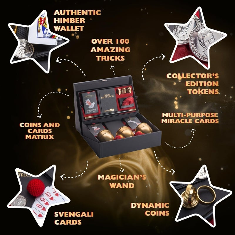 Marvins Magic Marvin’s Magic Deluxe Box of Tricks – 100+ Professional Magic Tricks Set with Premium Props, Collector’s Edition Master Magician Kit - Image 5